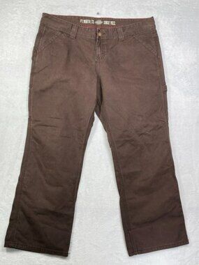 Disckie Carpenter Pants Men's 15P Brown Cotton Relaxed Classic Workwear - W38